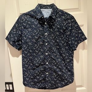 Banana Republic Dark Blue Patterned Casual Shirt
